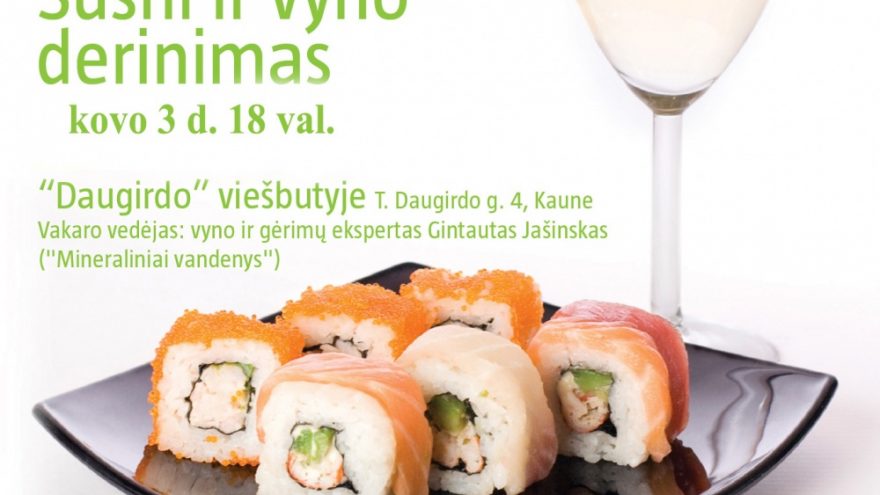 Sushi ir vyno derinimas