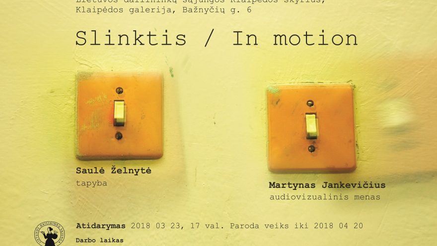 „Klaipėdos galerijoje“ audio ir tapybos instaliacijos paroda „Slinktis/ In motion“