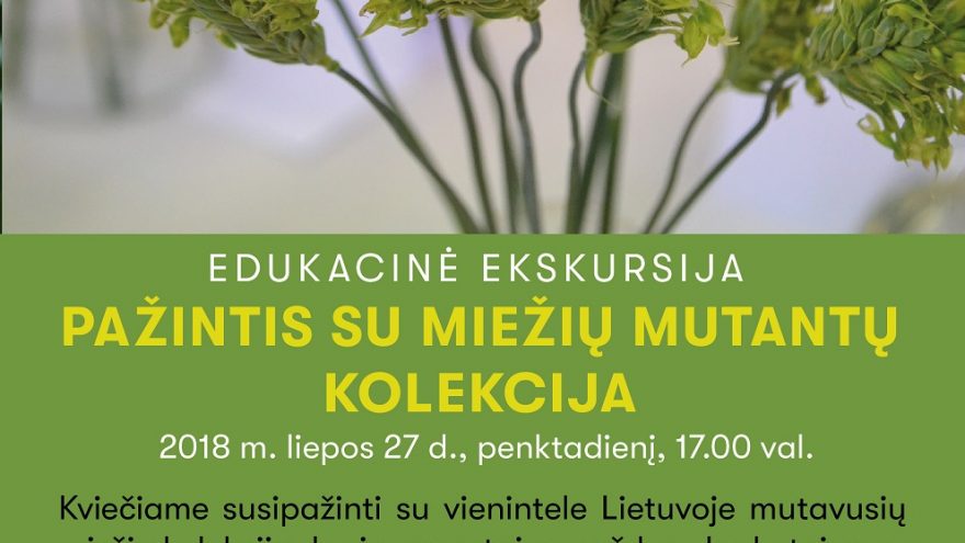 Edukacinė ekskursija &#8220;Miežiai mutantai&#8221; Vilniaus Botanikos sode