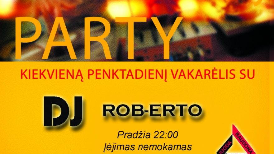 Friday party with DJ ROB-ERTO