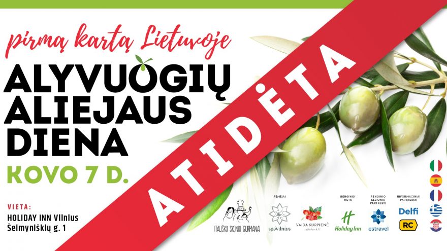 Pirmoji Lietuvoje Alyvuogių aliejaus diena 2023 Nukeltas iš 2022 m. vasario 5 d.