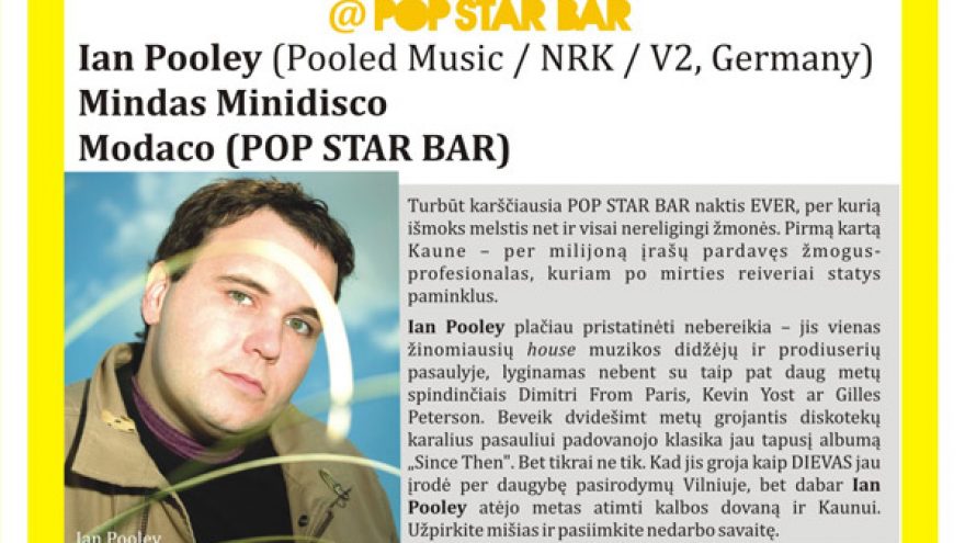 IAN POOLEY @ POP STAR BAR