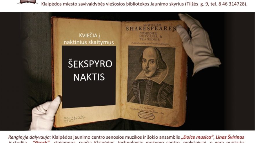 Naktiniai skaitymai „Šekspyro naktis“