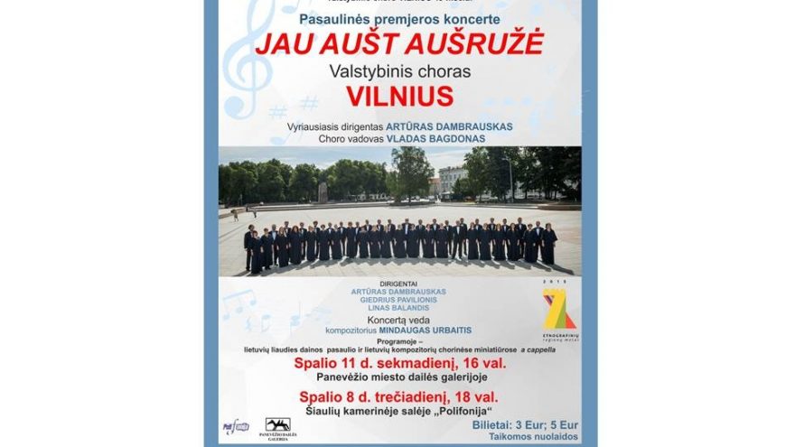Choro „Vilnius“ koncertas „Jau aušt aušružė“