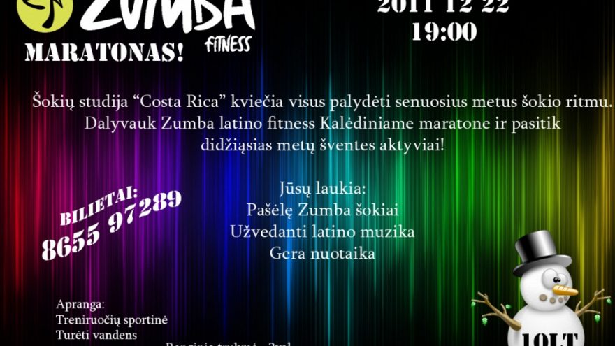 Kalėdinis Zumba latino fitness maratonas!