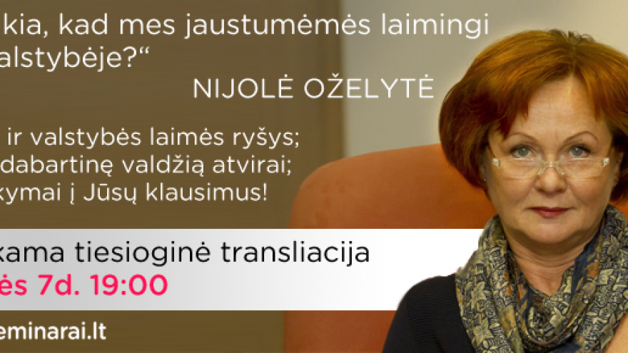 Pokalbis su NIJOLĖ OŽELYTĖ