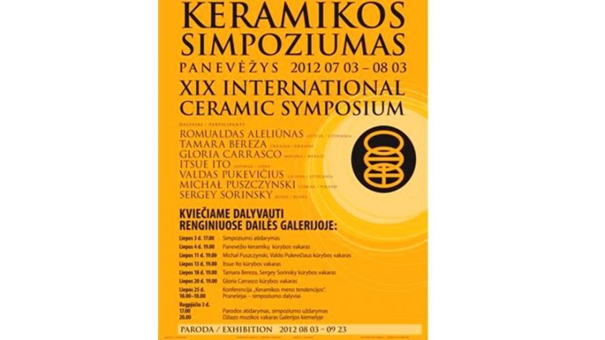 XIX Panevėžio tarptautinis keramikos simpoziumas
