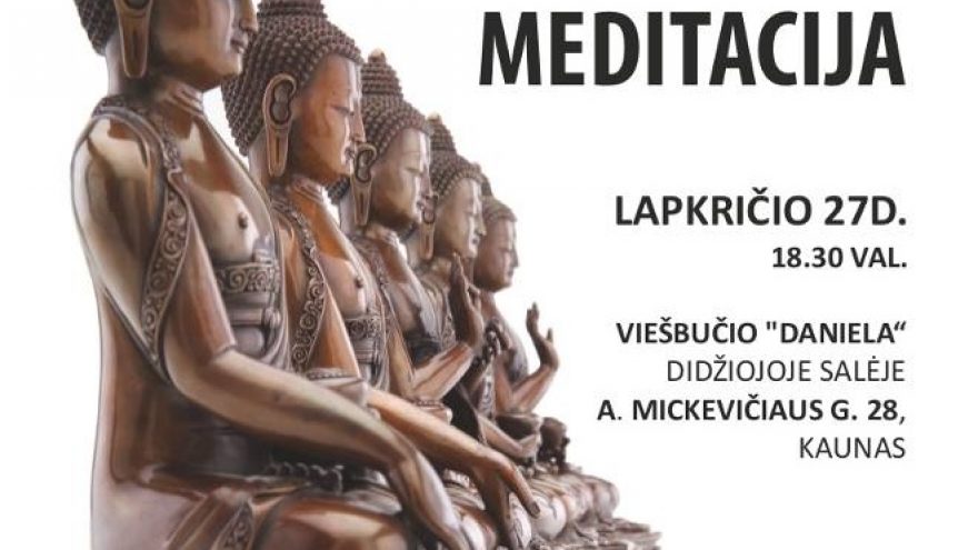 „Budistinė meditacija“ paskaita