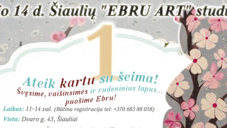 Šiaulių &#8220;EBRU ART&#8221; studijos 1-nerių metų gimtadienis