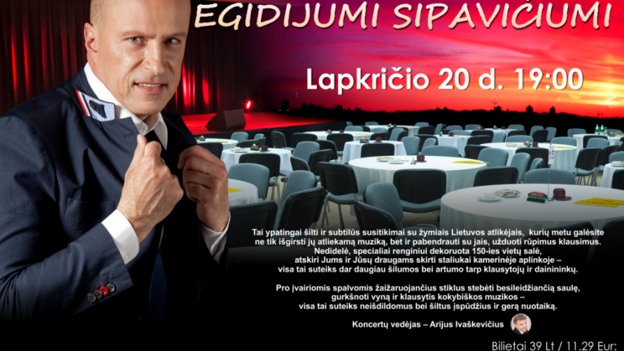 EGIDIJUS SIPAVIČIUS &#8211; RAUDONI MUZIKINIAI VAKARAI
