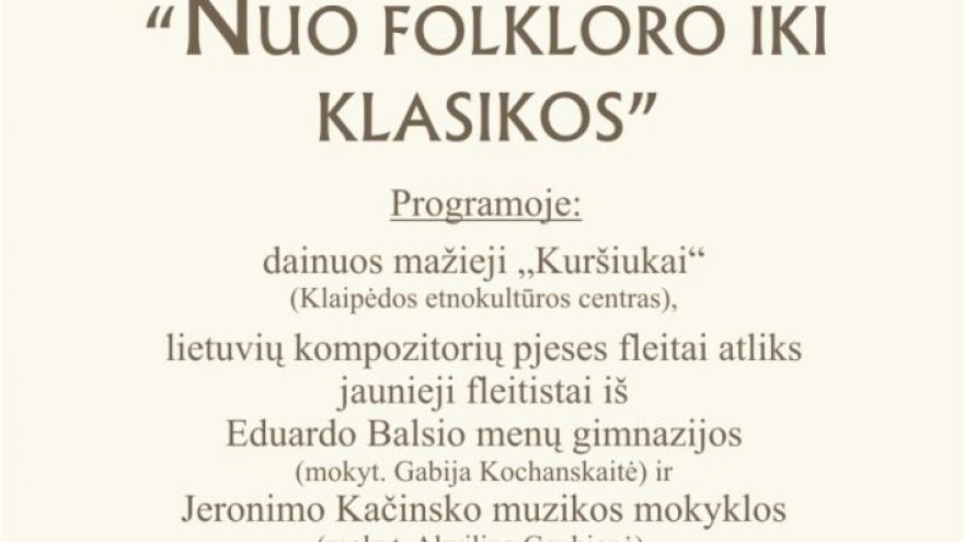 Koncertas „Nuo folkloro iki klasikos“