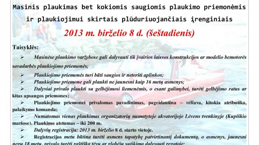 Aktyvaus laisvalaikio diena Kupiškio mieste