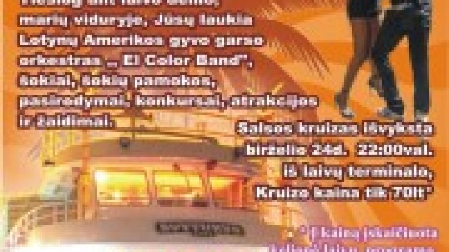 VIP Salsa kruizas Klaipėdoje &#8220;Crucero De La Salsa&#8221;