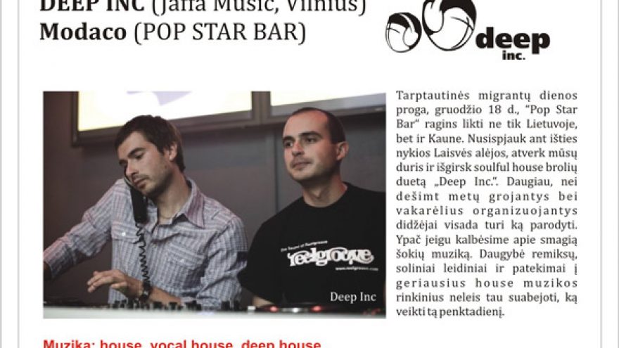 DEEP INC @ POP STAR BAR