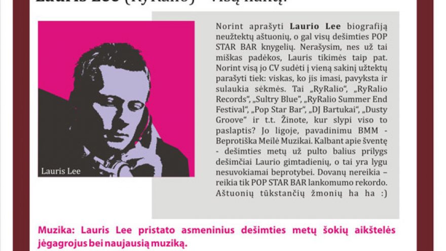 LAURIS LEE – 10 METŲ MUZIKOS