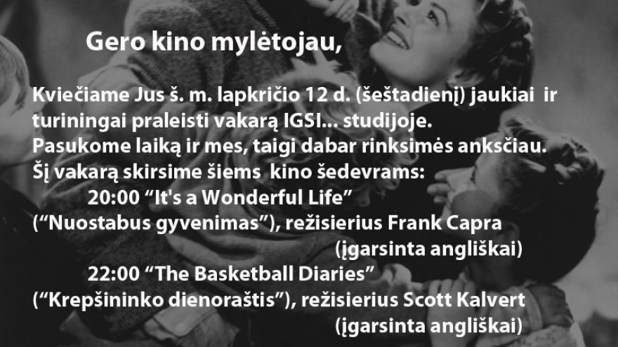 Gero kino vakaras su IGSI&#8230;