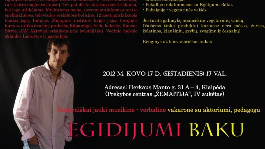 Šeimyniškai jauki muzikinė &#8211; verbalinė vakaronė