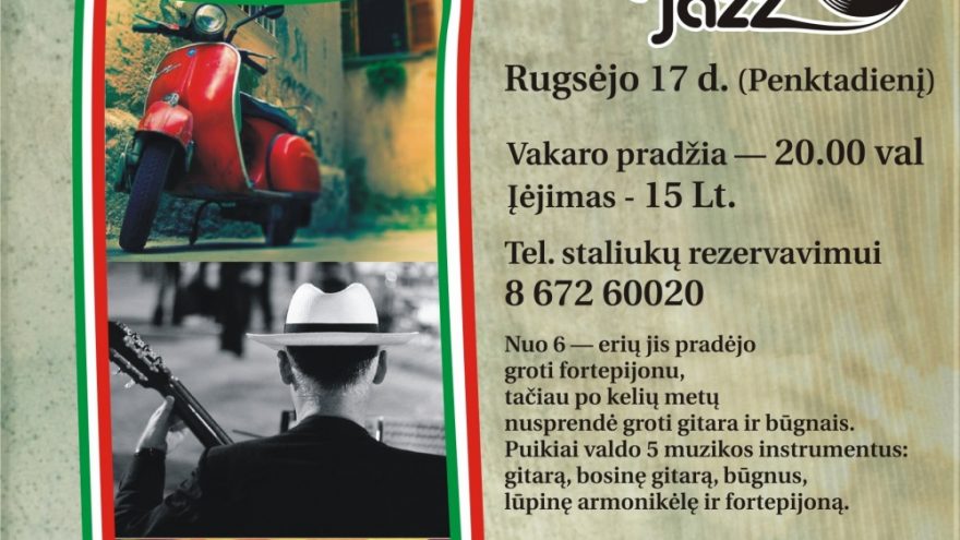 Charizmatiškojo italo Luca Sepe koncertas!