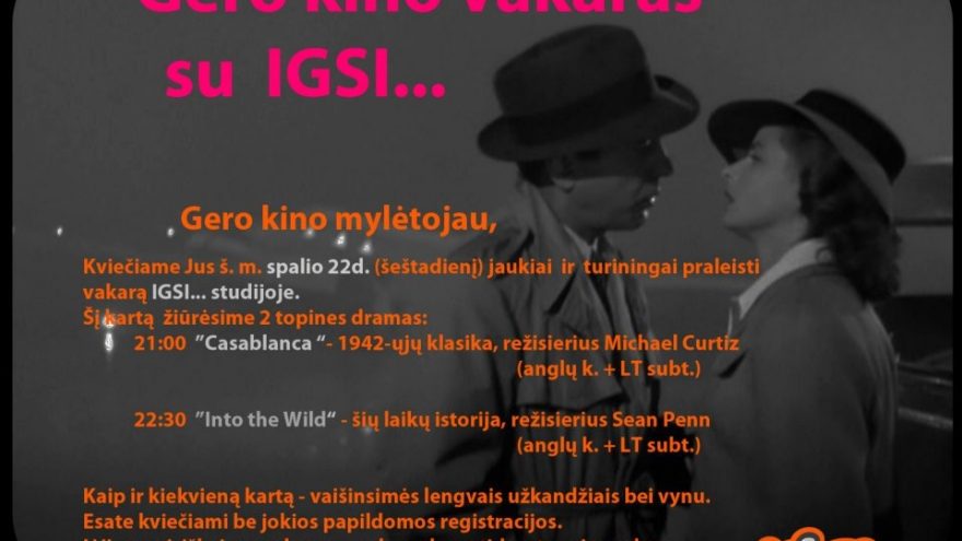 Gero kino vakaras su IGSI&#8230;