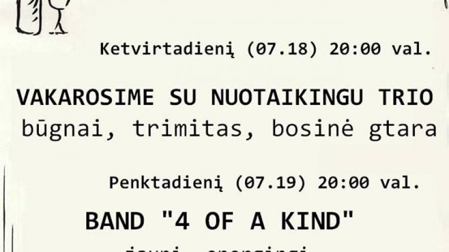 Džiazas po atviru dangumi &#8211; &#8220;4 Of A Kind&#8221;!