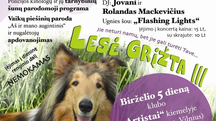 Labdaringas renginys &#8220;Lesė grįžta &#8211; 3&#8221;