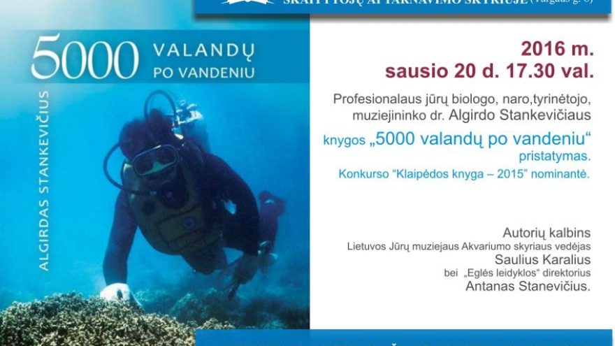 Knygos „5000 valandų po vandeniu“ pristatymas