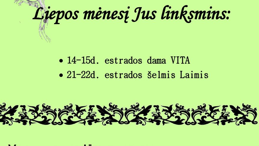 Gyvos muzikos vakaras su atlikėja VITA