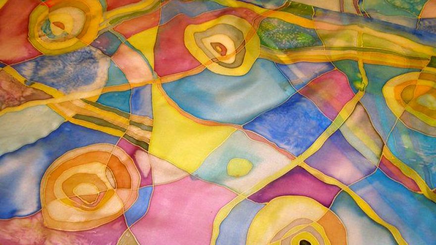 Tapymas ant šilko “Kalėdinės nuotaikos”