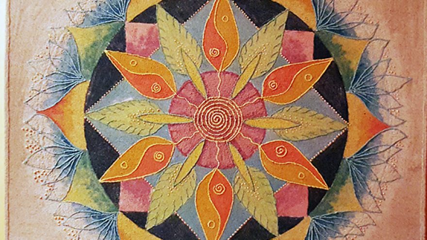 Spalvoto smėlio mandala