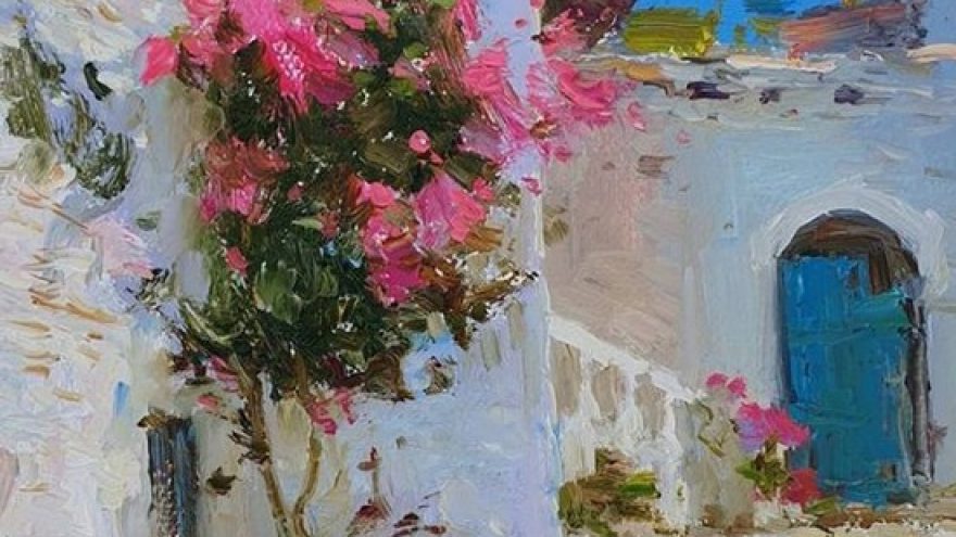 Tapybos vakaras: Saulėta gatvė