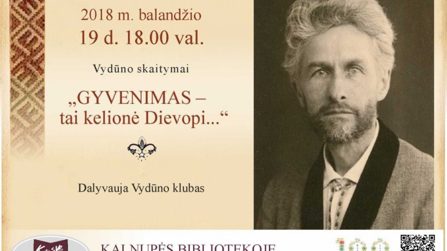 Vydūno skaitymai „Gyvenimas – tai kelionė Dievopi…“