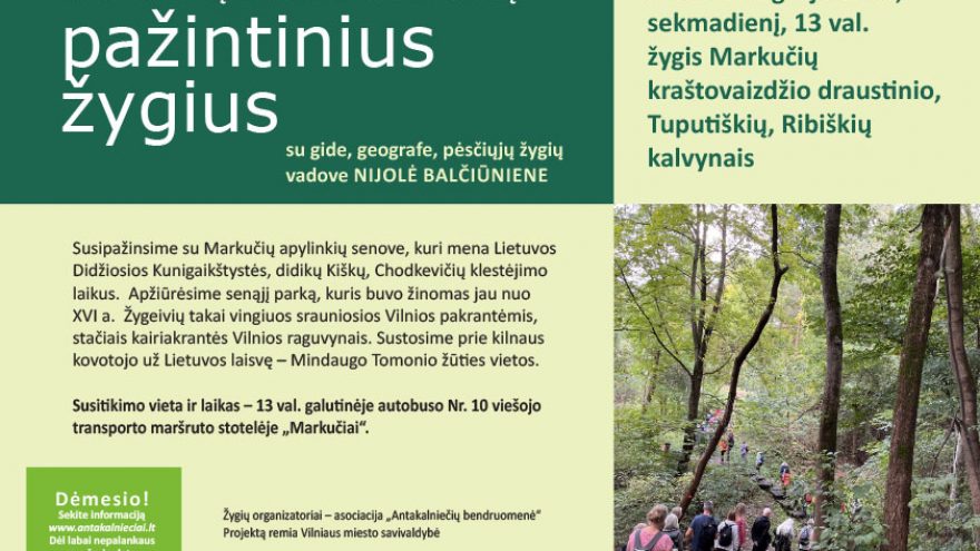 Pažintinis žygis po Markučių kraštovaizdžio draustinį