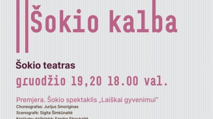 Menų pašaukti. Šokio kalba