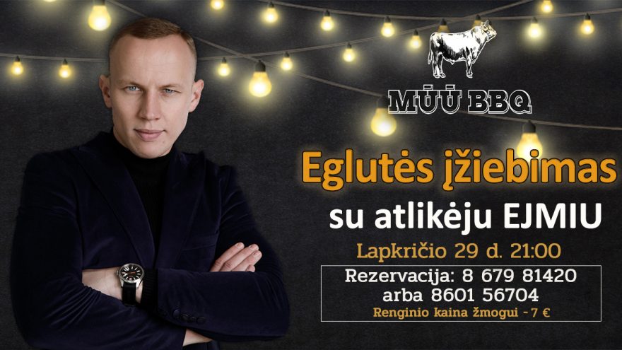 Restorano MŪŪ BBQ eglutės įžiebimas su atlikėju EJMIU