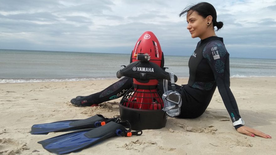 Pramoga Baltijos jūroje su Yamaha sea scooter