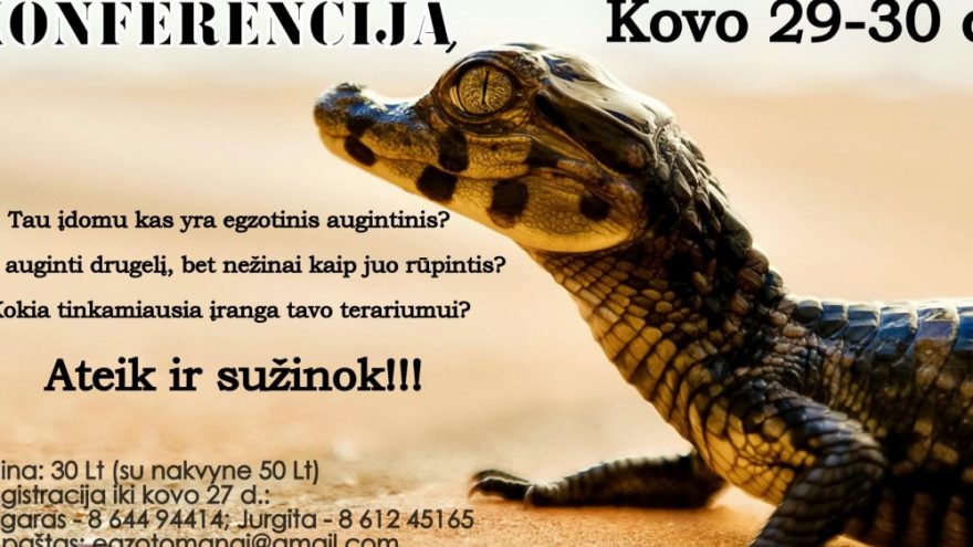 Egzotinių gyvūnų augintojai kviečia į KONFERENCIJĄ
