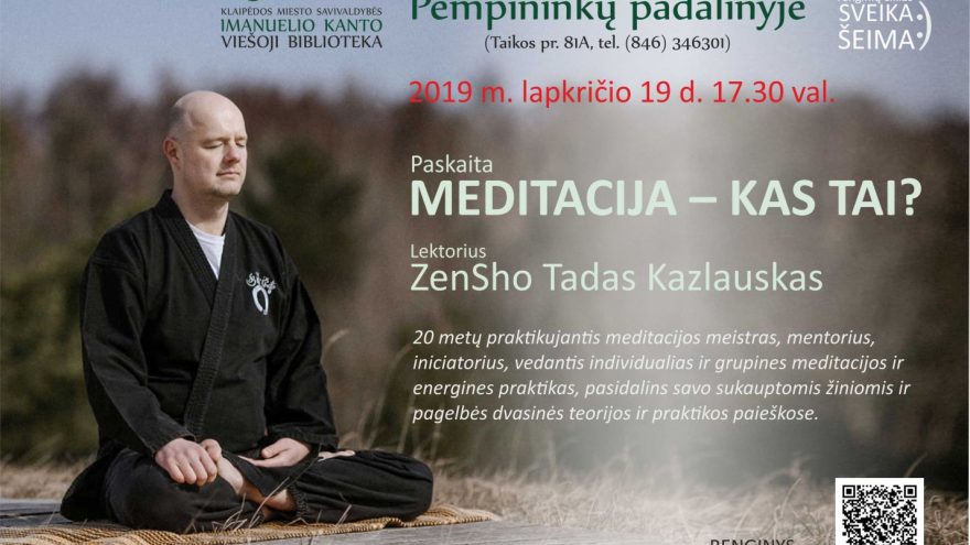 Paskaita „Meditacija – kas tai?“