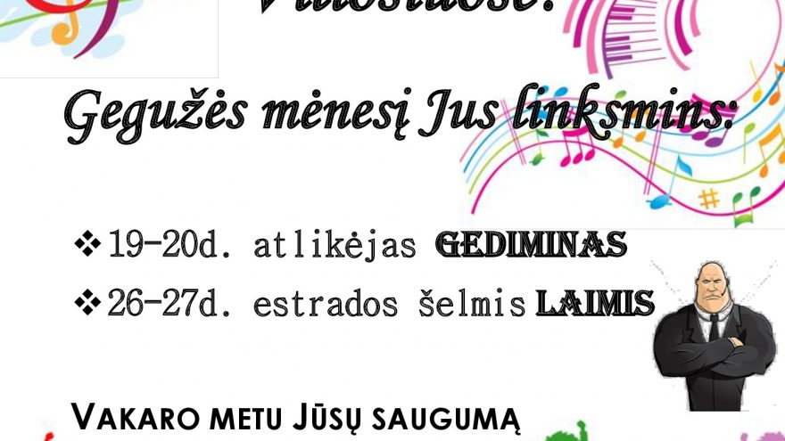 Gyvos  muzikos vakaras su atlikėju Gediminu