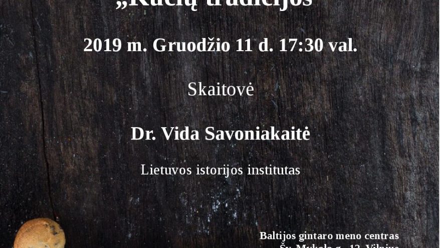 Dr. V. Savoniakaitės paskaita “Kūčių tradicijos”