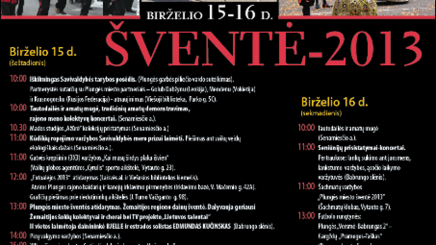 PLUNGĖS MIESTO ŠVENTĖ – 2013
