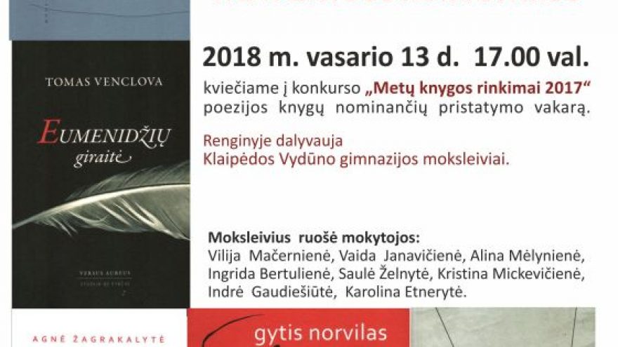 Eilių vakaras bibliotekoje