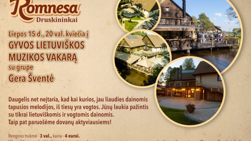 Gyvos lietuviškos muzikos vakaras