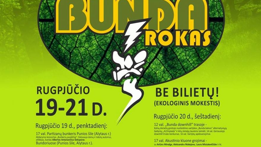 Festivalis „Bunda rokas“ kviečia į Bundorius