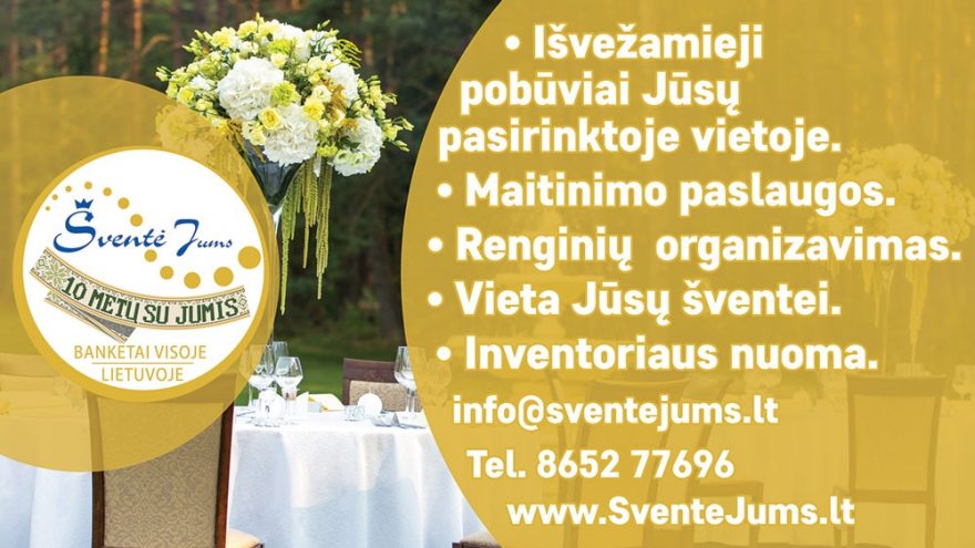 Šventė Jums &#8211; banketai visoje Lietuvoje