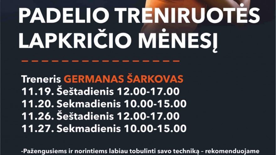 Padelio treniruotės