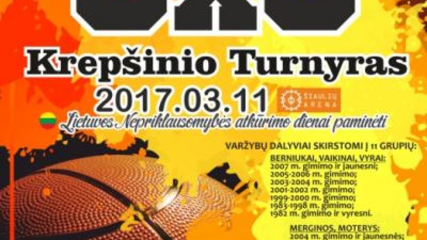 3X3 KREPŠINIO TURNYRAS (REGISTRACIJA PRASIDĖJO)