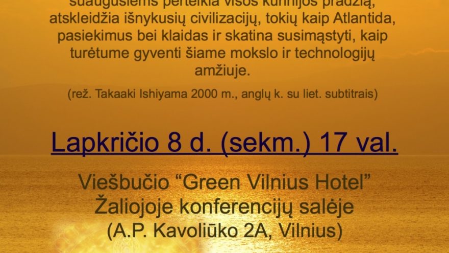 Saulės dėsniai – filmo peržiūra ir aptarimas