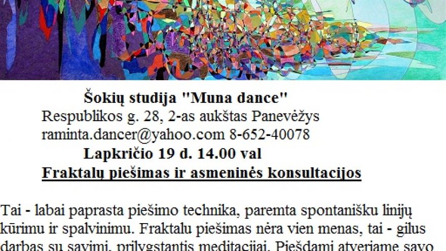 Fraktalų piešimas ir asmeninės konsultacijos