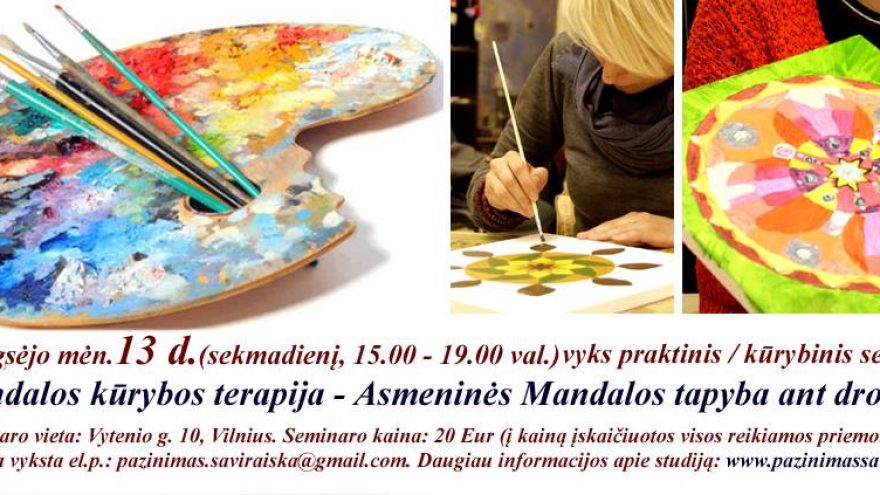 Intuityvios Mandalos tapyba ant drobės