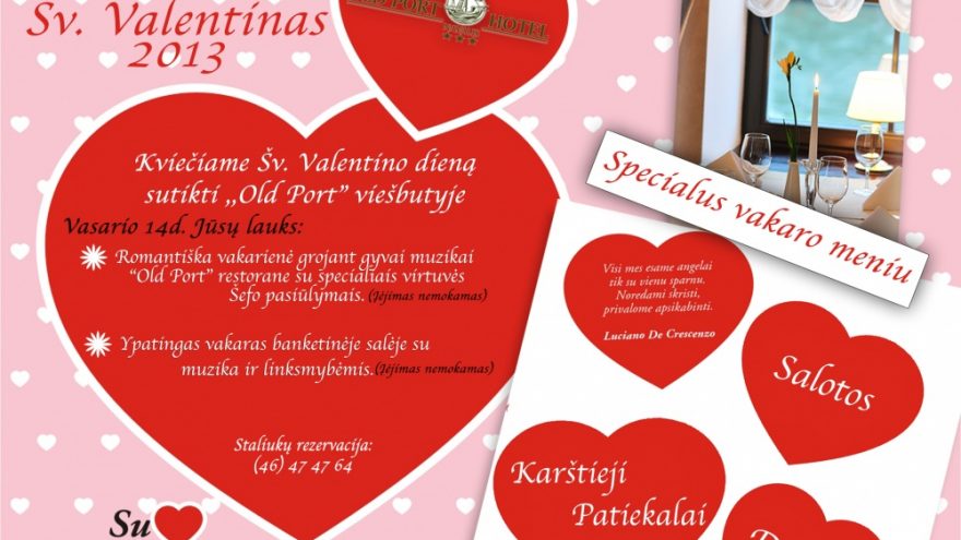 Linksmas ir jaukus Šv. Valentino vakaras